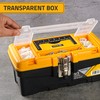 CANOPUS Plastic Toolbox, 12.5-inch Portable Tool Box with Metallic Clutch,