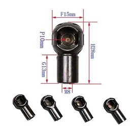 KUNSYOUKIM Gas Damper Connector End Fitting M8 Female Thread Metal Fitting Gas Spring Ball Joint Pillow Ball Stud (M8 Pack of 4)