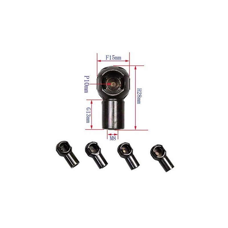 KUNSYOUKIM Gas Damper Connector End Fitting M8 Female Thread Metal