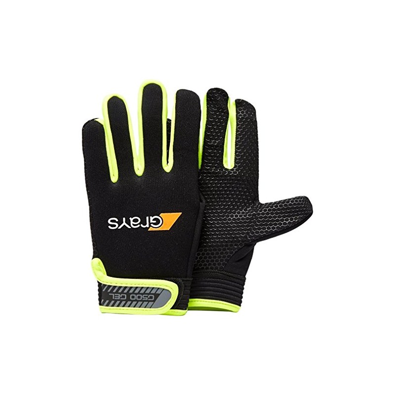 GRAYS G500 GEL GLOVES - BLACK/NEON YELLOW (LARGE)