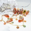 ❗Limited Edition❗Orange Flower Handmade Nail Tips - Short Round /