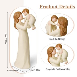 New Mom Gifts, Mother and Child Figurines Reminder Precious Motherhood Moments, New Baby Gift Adoption Gifts to Celebrate Families, Birthday Mother’s Day for Mom