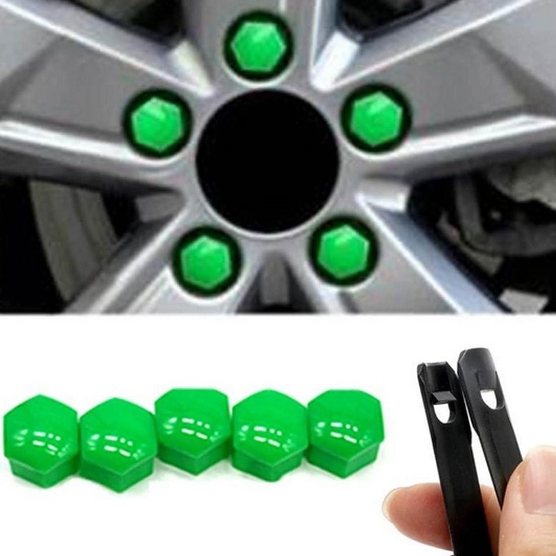 19 mm nut covers, pack of 20 wheel bolt caps