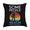 Some People Talk Hot Air Autumn Leaf Blower Throw Pillow