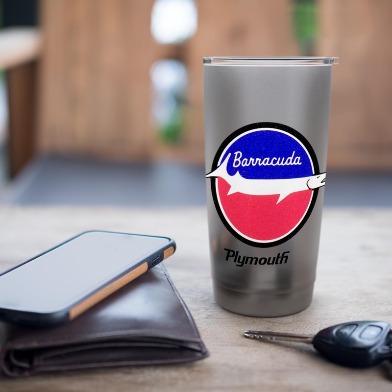 Plymouth Barracuda Logo Stainless Steel Insulated Tumbler