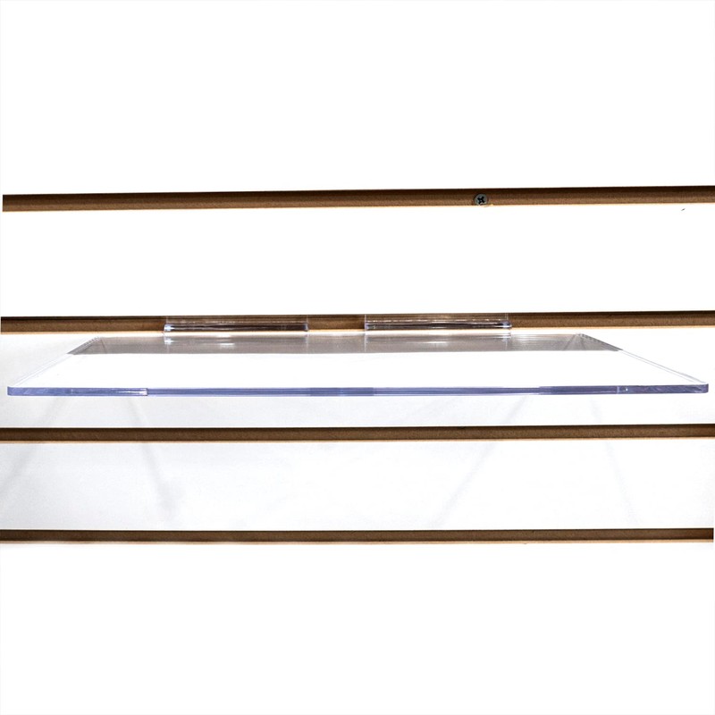 STORE FIXTURES DIRECT Large Clear Acrylic Slatwall Shoe Shelf, 6"