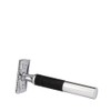 MÜHLE NEO Safety Razor, Rubber Grip Handle in black, Closed