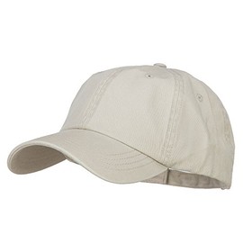 e4Hats.com Big Size Washed Pigment Dyed Cap - Stone OSFM