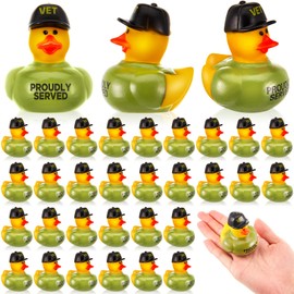 DEEKIN 24 Pcs Veteran Ducks Veteran Forces Memorial Rubber Ducks Army Military Rubber Ducks Military Party Favors Cute Duck for Veteran Forces Gifts, Party Decorations
