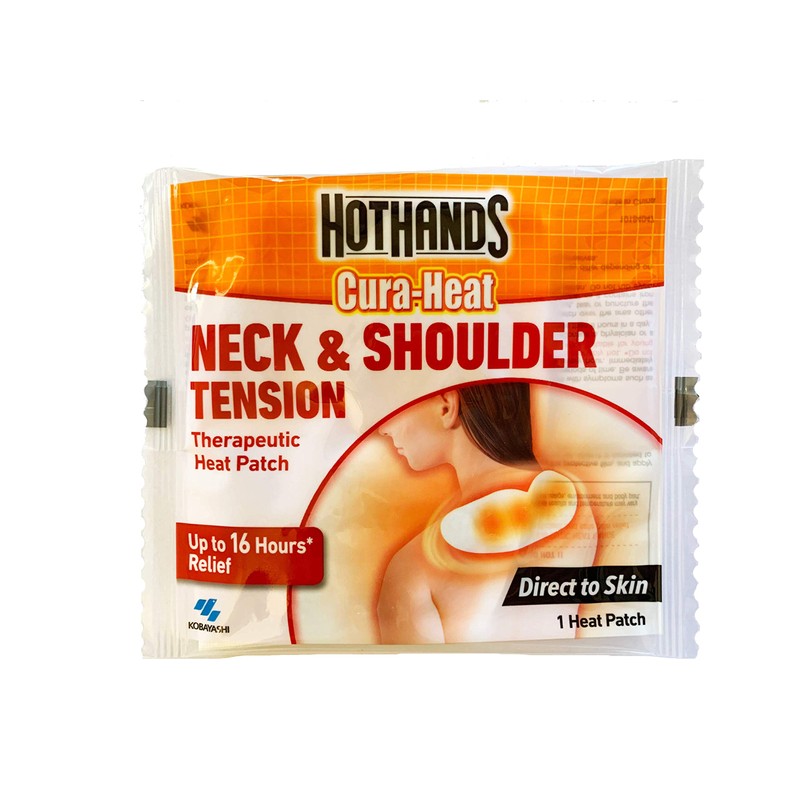 HOTHANDS CuraHeat Neck and Shoulder Tension Therapeutic Heat Patch 1P