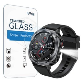 Frgnie Screen Protector Designed for Kimeag Smart Watch 1.39", Tempered Glass Film, HD, Anti Scratch, Bubble Free For S90, S81 Smart Watch (3 Pack)