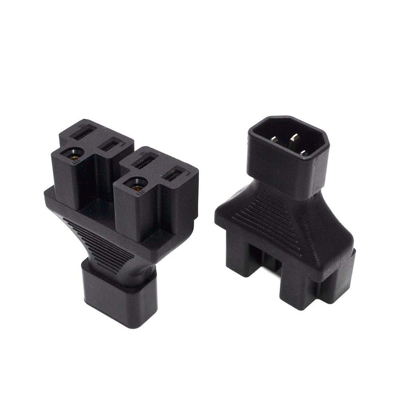 Toptekits IEC320 C14 to 2 x Nema 5-15R Power Adapter