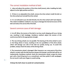 2604736001 2604-736-001 Planer Drive Belt Compatible with Bosch PHO 1, PHO 100, PHO 15-82, PHO 16-82, PHO 20-82, 2PCS