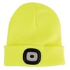 Adults/Mens Winter Knit Neon Beanie Hat with LED Glowing Light