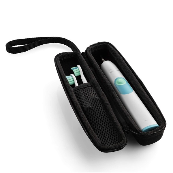 Caseling Hard Toothbrush Travel Case Fits Philips Sonicare Protective Clean 4100 Sonicare 2 Series Portable Toothbrush Holder with Easy Grip Carry Strap (Small (Great for Travel))