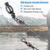 100pcs Barrel Swivel with Safty Snap Connector Fishing Tackle Box