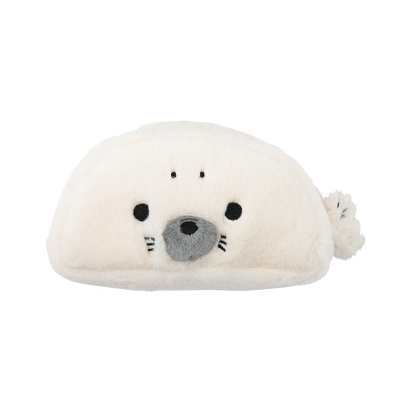 Livheart 18302-12 Pouch Marshmallow Animal Aquamie Seal (Total Length: Approx. 6.3 inches (16 cm) Sea Life Accessory