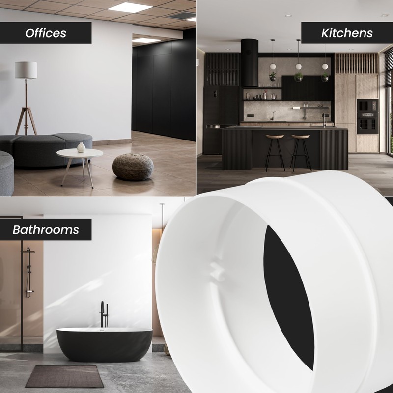 6" Inch Duct Backdraft Blocker - Pipe Connector with Backdraught