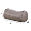 Vivastate Cozy and Stylish 8-Foot Cylindrical Suede Bean Bag, Soft