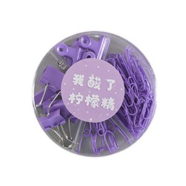 VOANZO 2pcs Stationery Dovetail Clip, Multifunctional Combo Office Supplies Set, School Desk Accessories for Home Office School (Purple)