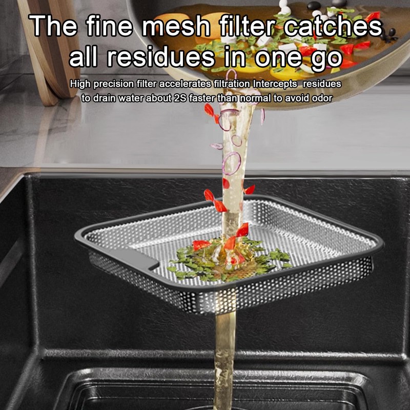 QruiLanTu Kitchen Sink Strainer Stainless Steel, Sink Drain Strainer Basket