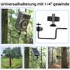 LEOSPABO Set of 3 Metal Wildlife Camera Mounts, 360° Swivelling