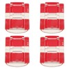 LUORNG 4PCS Clear Acrylic Lock Hasp Buckles Mini Hinge Hasp