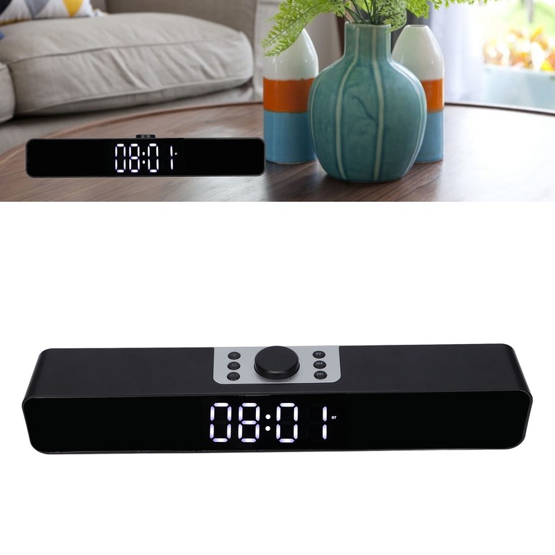 G12 Wireless Bluetooth Clock Speaker with LED Mirror Design Multi
