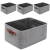 Mangata Fabric Storage Boxes,[4 Pack] Collapsible Storage Basket for Books,