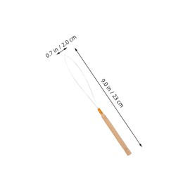 FOMIYES 8pcs Hair Extension Loop Needle Threaders Set with Ergonomic Wooden Handle Tool for Wigs and Hair Braiding for Salon and Home Use