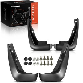 A-Premium Set of 4PCS Mud Flaps Splash Guards Mudguards Mudflaps with Hardware Kits Accessory Compatible with Jaguar F-Pace 2017 2018, Sport Utility, Black Color, Front LH RH and Rear LH RH