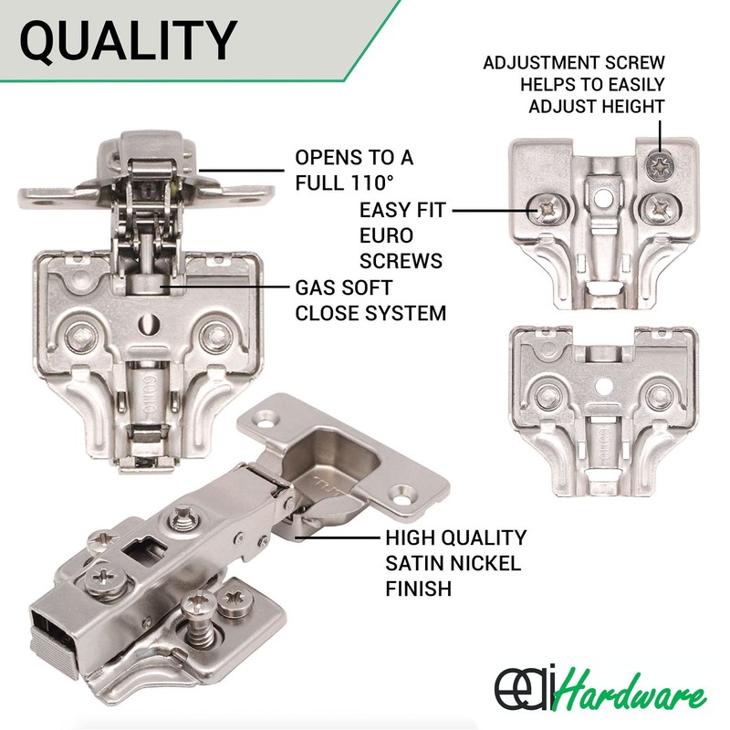 EAI Kitchen Cabinet Hinge | 35mm | Clip On Sprung