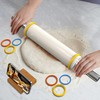 Mepple Marble Rolling Pin with Stainless Steel Handle for Fondant,