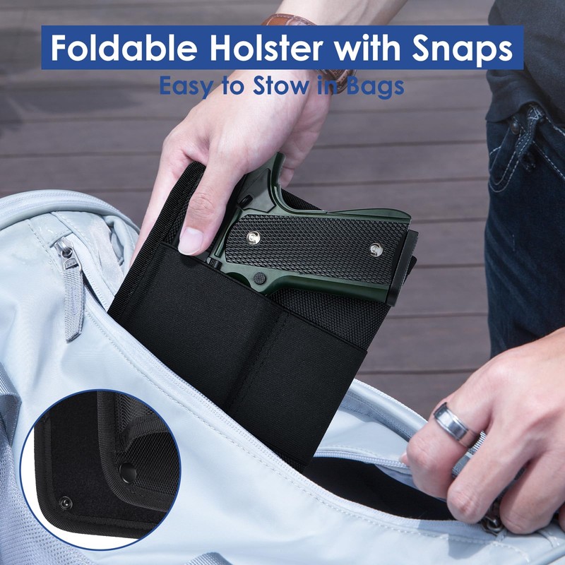 Threehome Upgraded Pistol & Magazine Pouch for Gun Safe Door