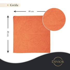 Devior Microfibre Cloths 40 x 40 cm Set of 10 Orange Car Cleaning Cloths Streak-Free Cleaning Cloths Absorbent Microfibre Cloth Cleaning Cloths Kitchen Window Cloth High Gloss Lint Free Dust Cloths