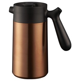 casaWare Stainless Steel 32-Ounce Thermal French Press Coffee and Tea Maker (Copper)