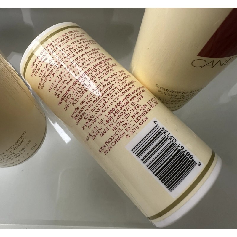 3 Polvo corporal brillante Candid Avon 40 g 1,4 oz.