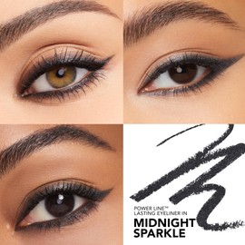 Buxom Power Line Lasting Eyeliner, Creamy Retractable Eye Liner, Waterproof & Smudge Proof, Bladed Tip & Built-In Brush to Line & Define Eyes, Cruelty Free