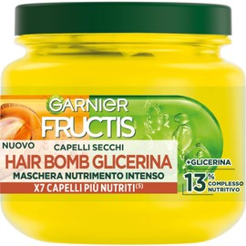 Garnier Fructis Nourishing Mask for Dry and Damaged Hair, Soft and Shiny Effect, with Shea Butter, Hair Bomb Glycerin, 320 ml