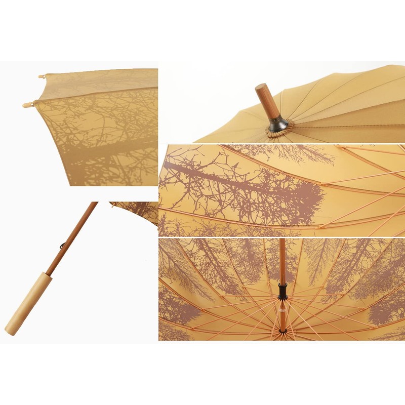ThreeH Long Umbrella with 16 Ribs 210T Oversized Canopy Large