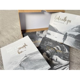 SCM With God All Things Are Possible - Postcard Set of 18 Postcards with Gold Embossing