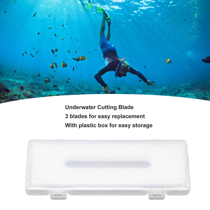 3PCS High Hardness Ceramic Line Cutter Underwater Blade Set Replacement