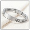 Xusamss Mens Cuban Link Bracelet Stainless Steel Double Layer Chain