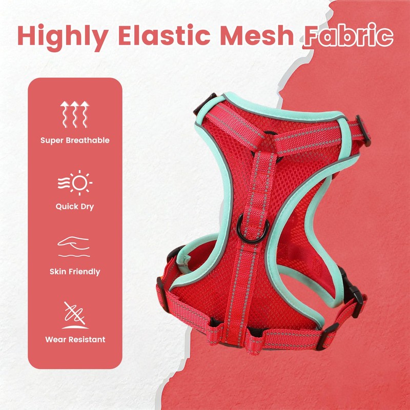 PAWDAY No-Pull Dog Harness with Dog Leash Breathable Mesh Adjustable