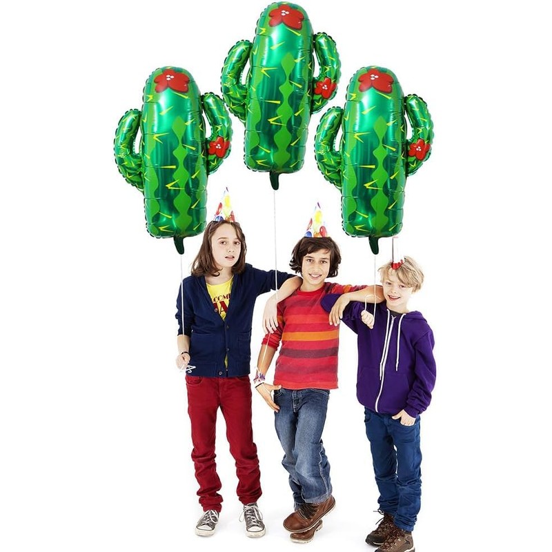 3 PACK of Large Cactus Balloons 29" Giant Cactus Balloons