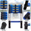 Telescoping Ladder,8.5 FT Aluminum Lightweight Extension Ladder with Wide Pedal,