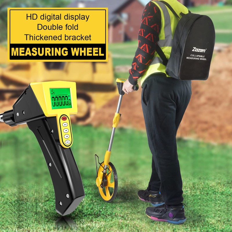 Zozen Measuring Wheel Digital Display, Foldable Feet/Meter Digital Measuring Wheel