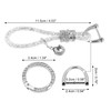 X AUTOHAUX Faux Crystal Keychain Ring Key Fob with Bling
