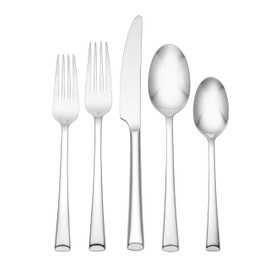 Hampton Forge Ingrid Piece Flatware Set, 20 Count, Metallic