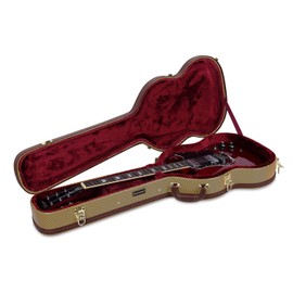 Crossrock SG Guitar Case, Multi-layer Wood Case, Arch-top Style, Vinyl Tweed